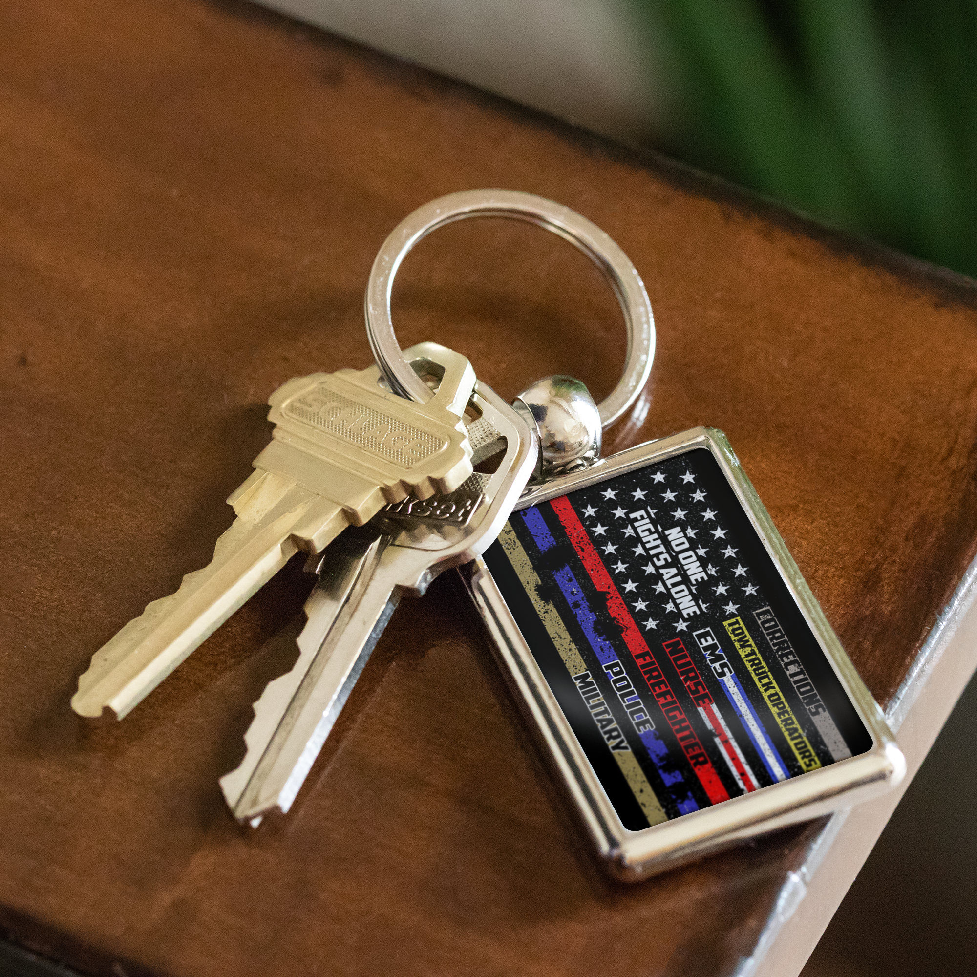 No One Fights Alone Keychain