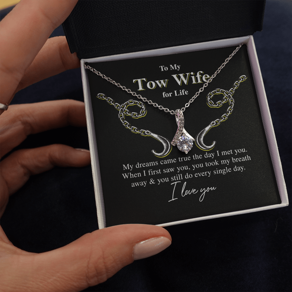 To My Tow Wife for Life, My Dreams Came True - Eternity Necklace