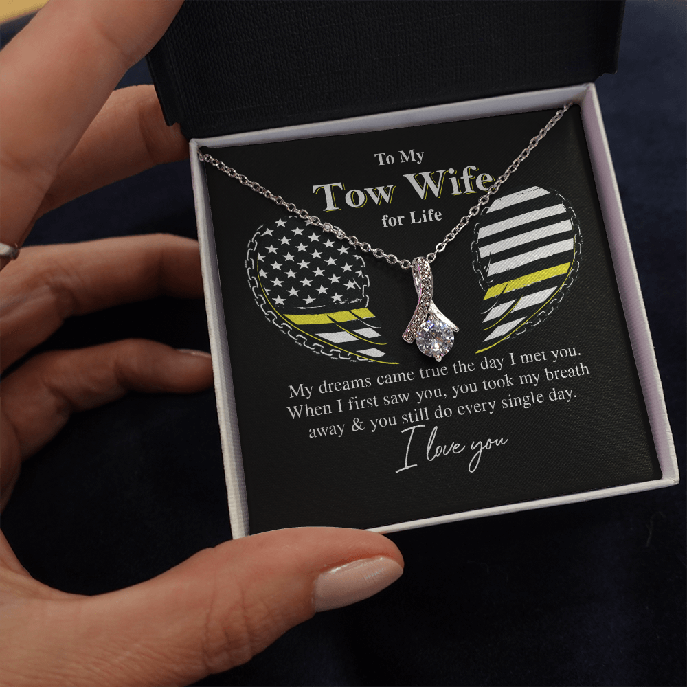 To My Tow Wife for Life, My Dreams Came True - Eternity Necklace