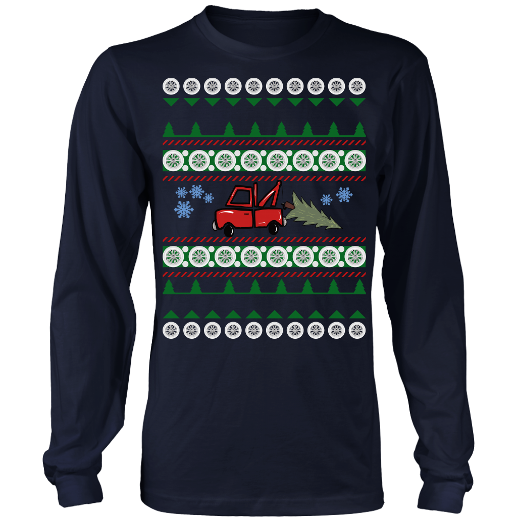 PROUD TOW TRUCK OPERATOR UGLY CHRISTMAS SWEATER