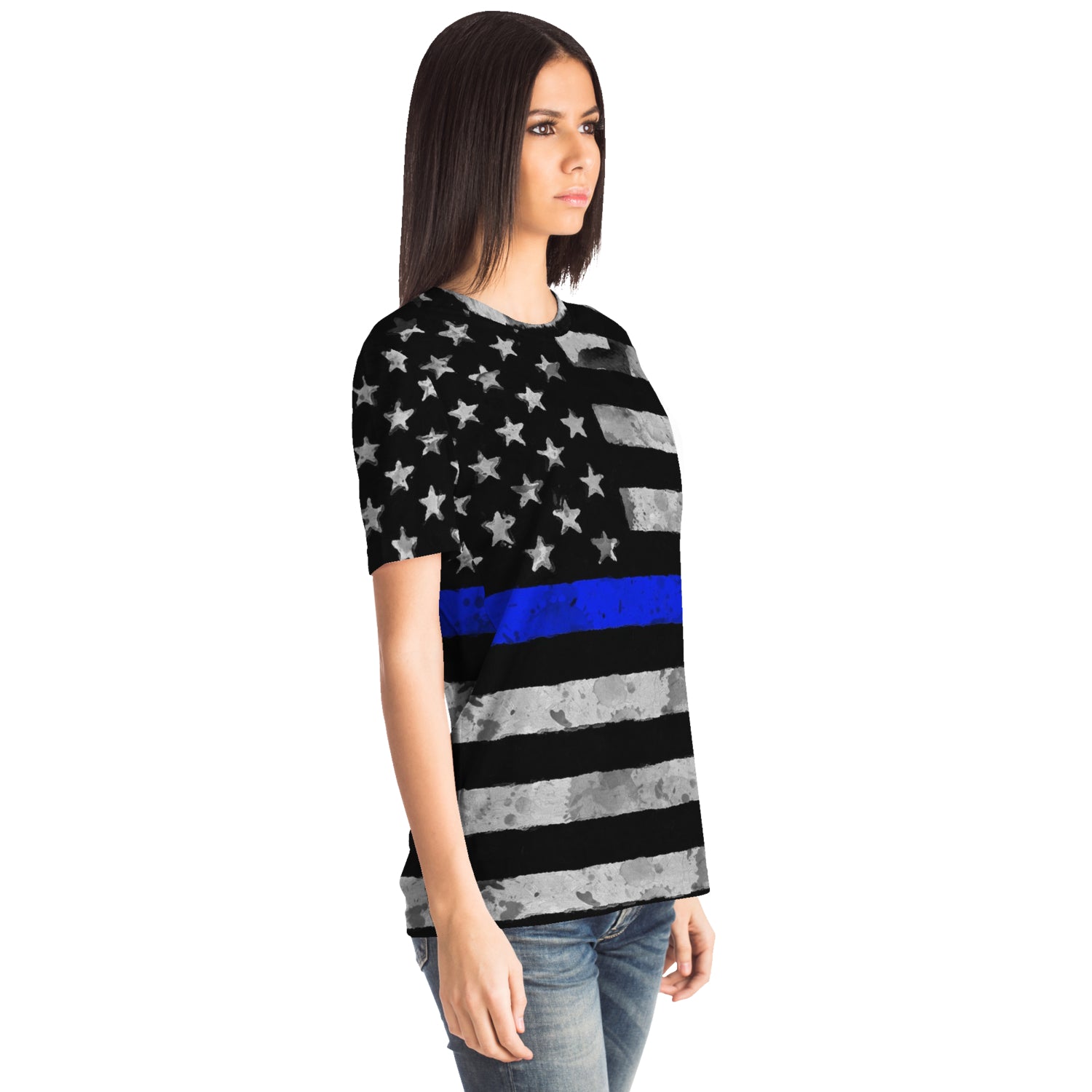 Thin Blue Line All Over Print Shirt