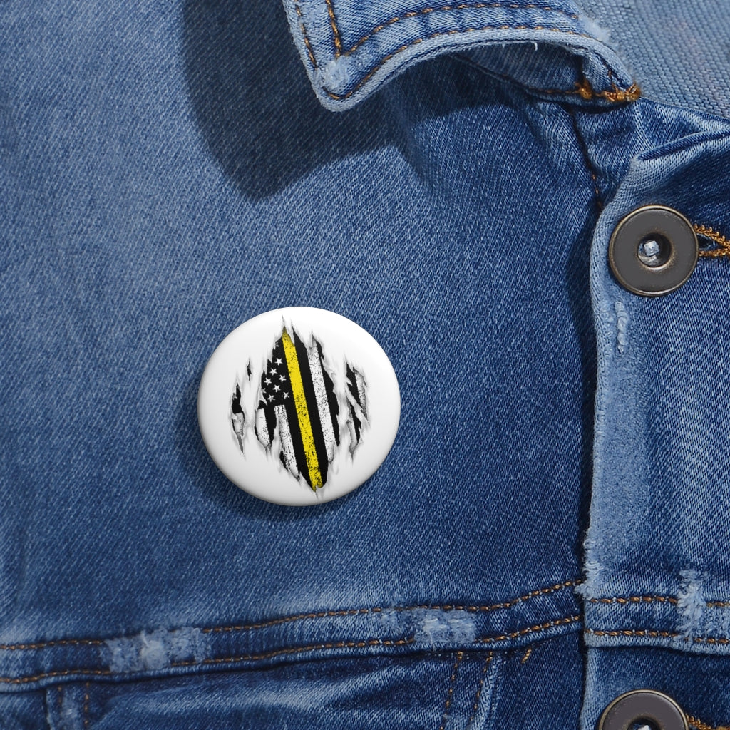 Thin Yellow Line Pin Buttons