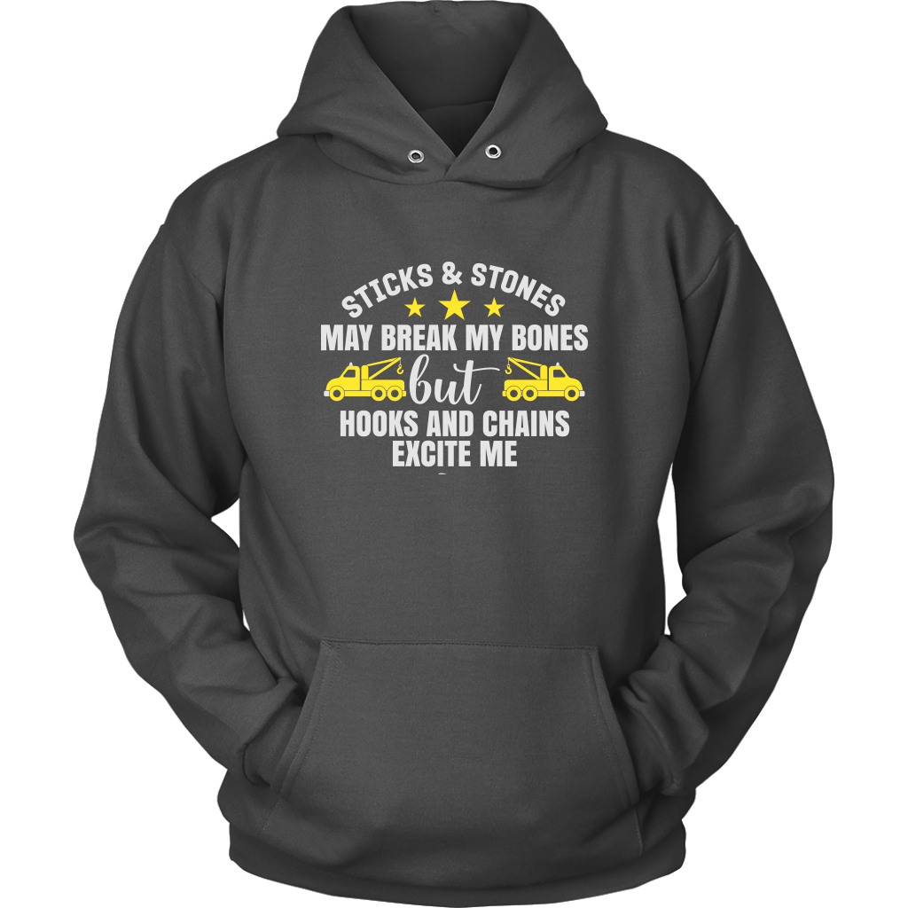 Hooks and Chains Excite Me Funny Tow Truck Driver Sayings