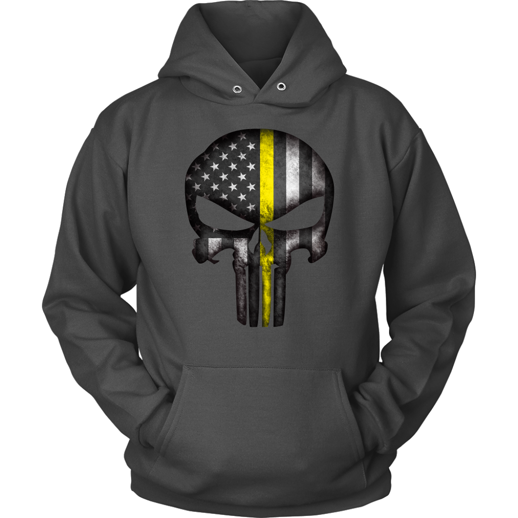 Thin Yellow Line Skull Shirt
