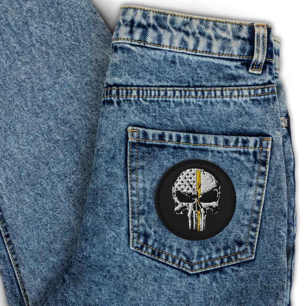 Thin Yellow Line Embroidered patches