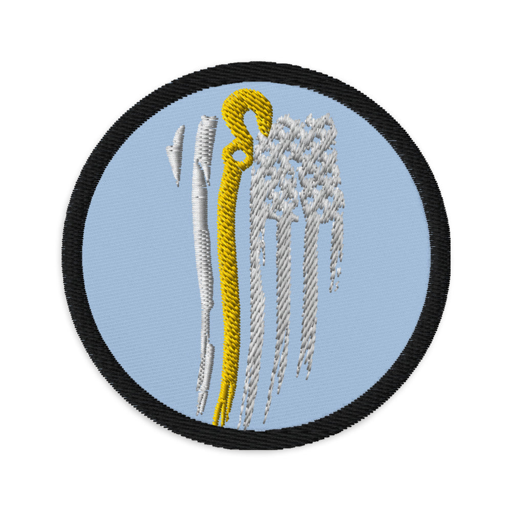 Thin Yellow Line J Hook Embroidered patches