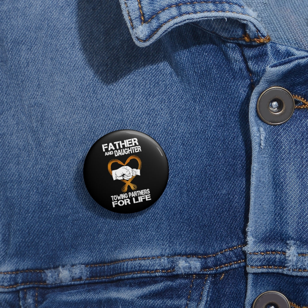 Father and Daughter Pin Buttons