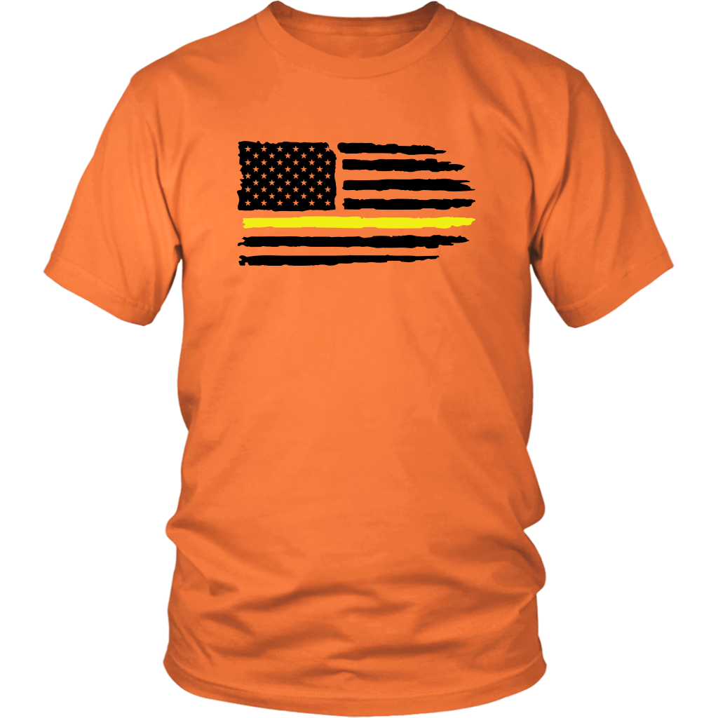 Thin Yellow Line Usa Flag