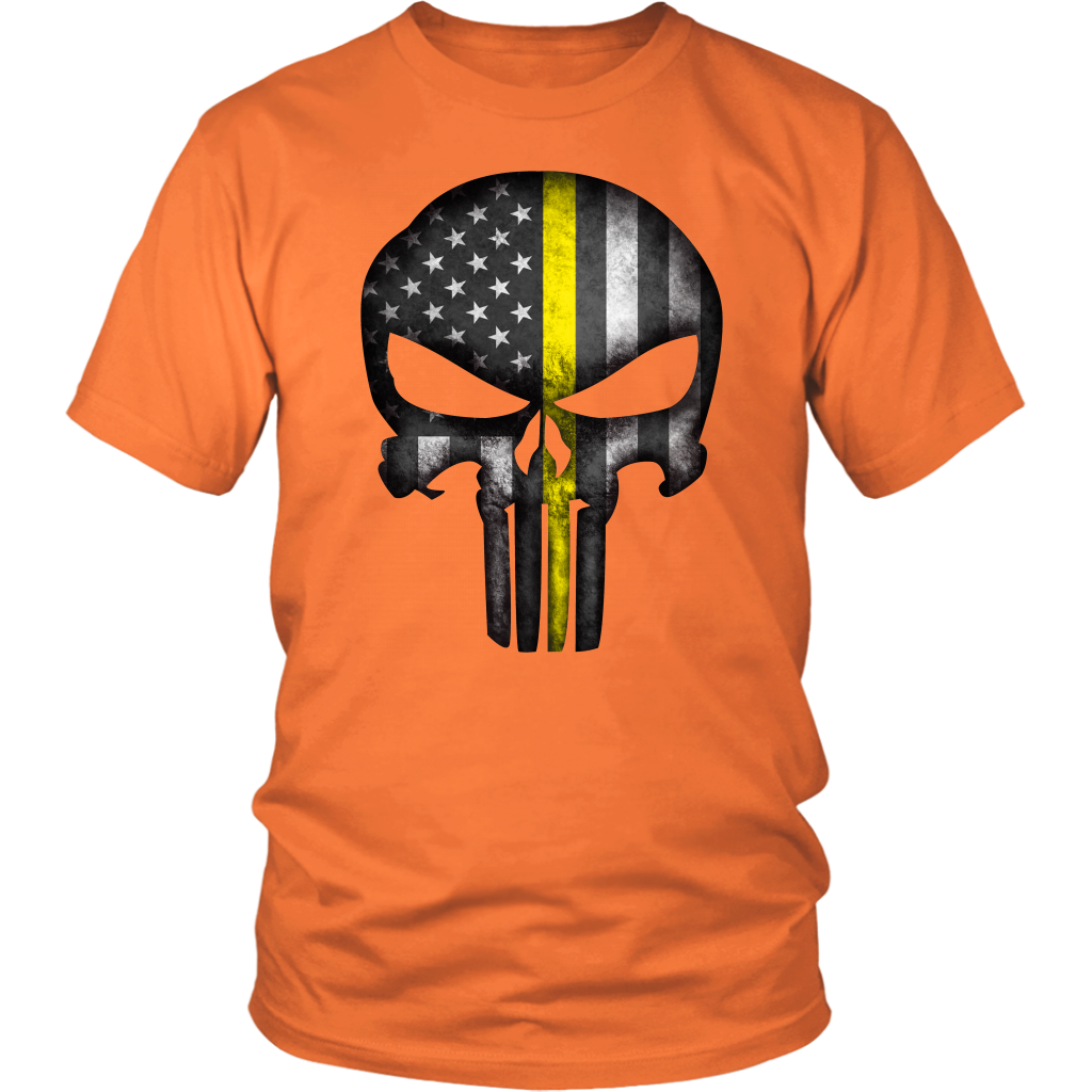 Thin Yellow Line Skull Shirt
