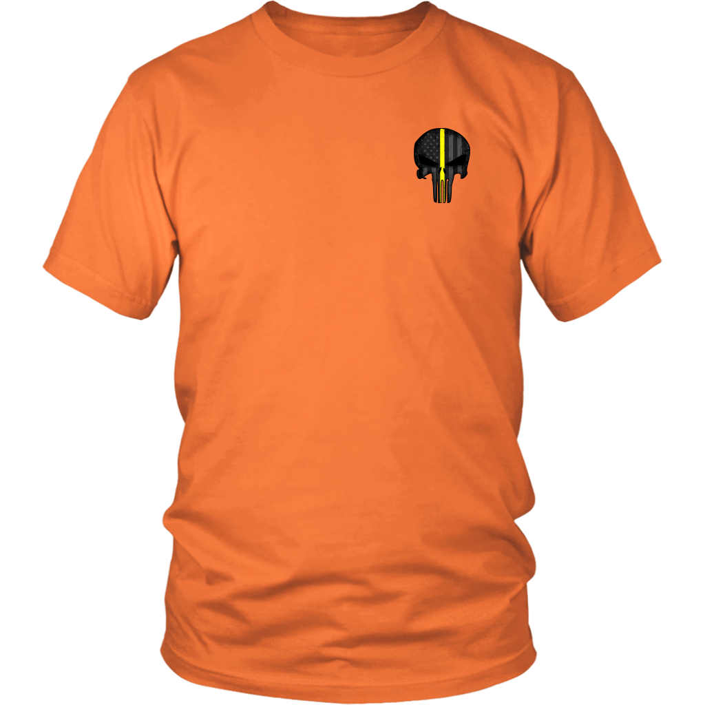 Thin Yellow Line Skull Double Side Shirt