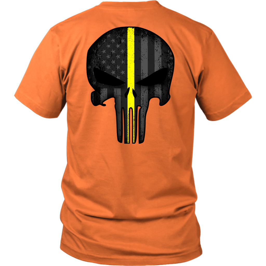 Thin Yellow Line Skull Double Side Shirt
