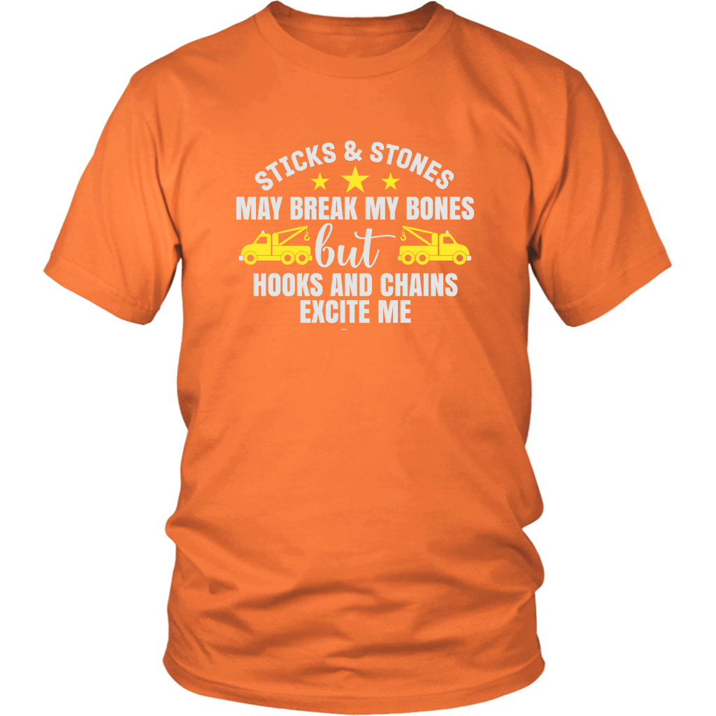 Hooks and Chains Excite Me Funny Tow Truck Driver Sayings