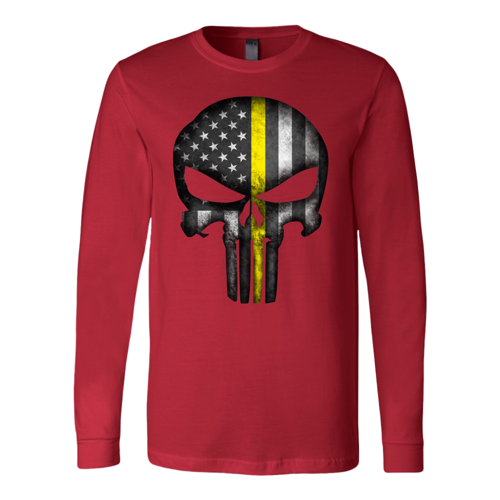 Thin Yellow Line Skull Shirt