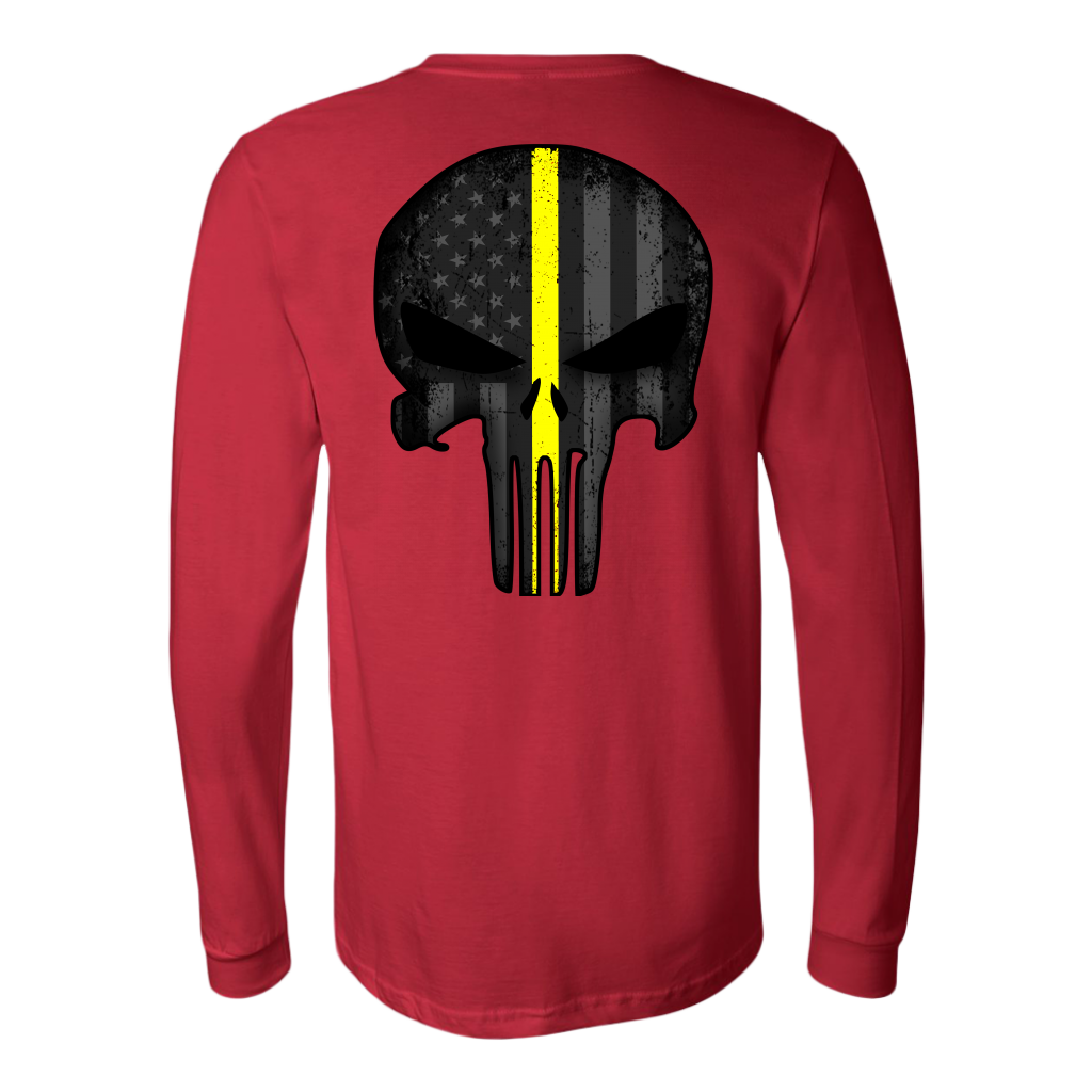 Thin Yellow Line Skull Double Side Shirt