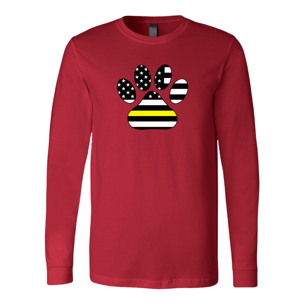 Thin Yellow Line Paw Print Shirt