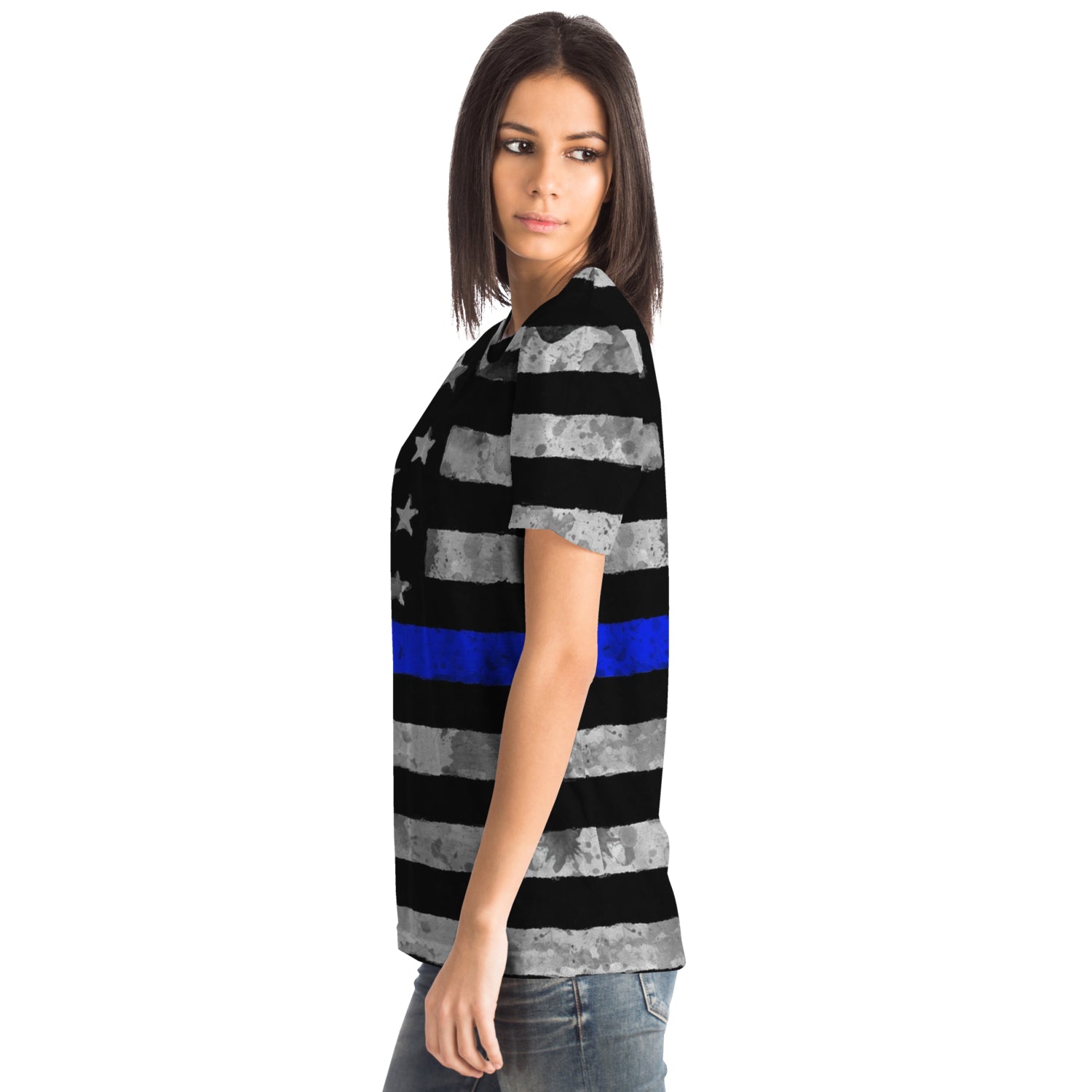 Thin Blue Line All Over Print Shirt