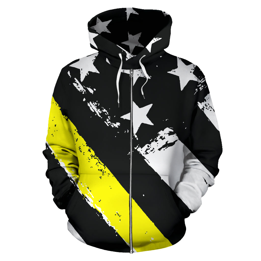 Thin Yellow Line Zip Up Hoodie