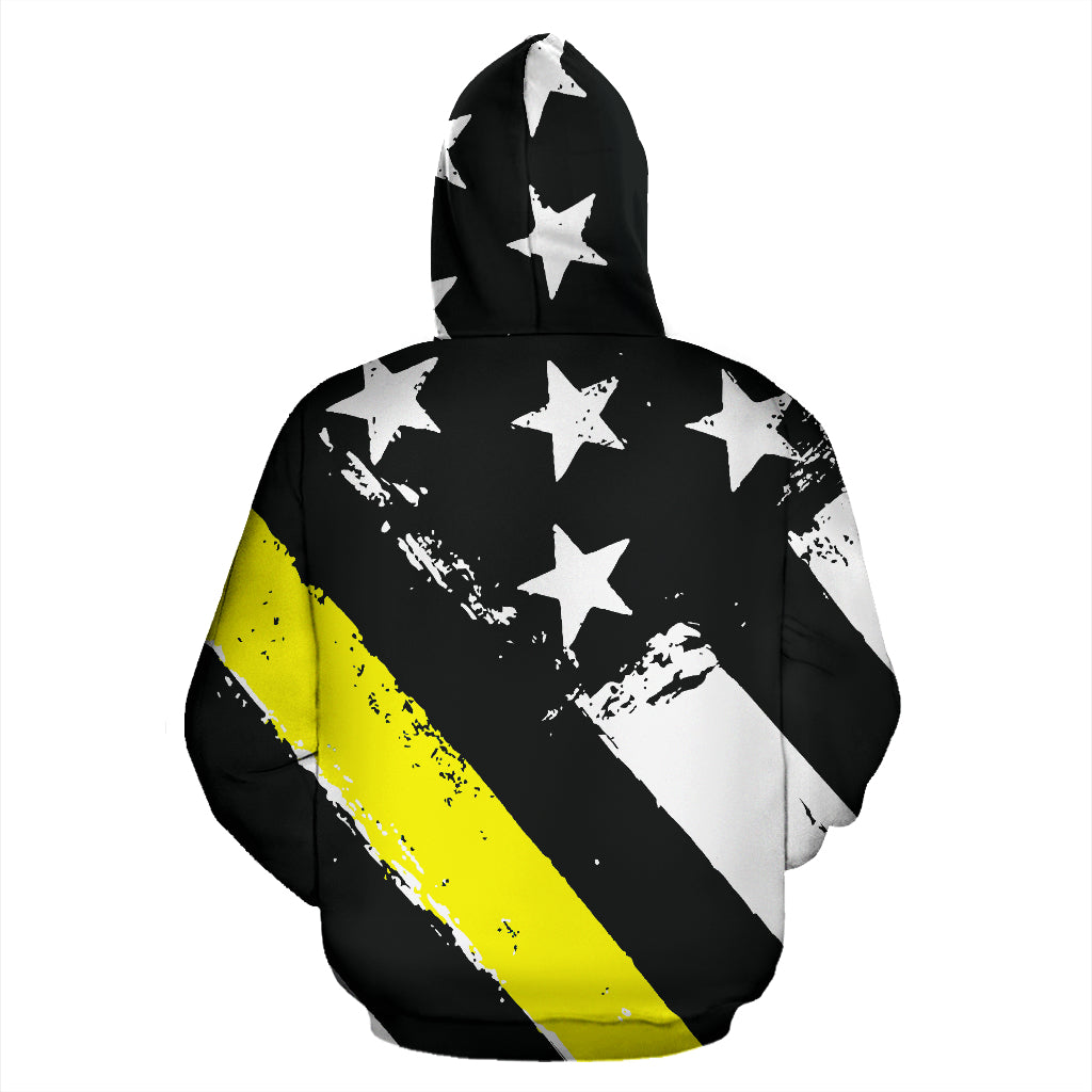 Thin Yellow Line Zip Up Hoodie