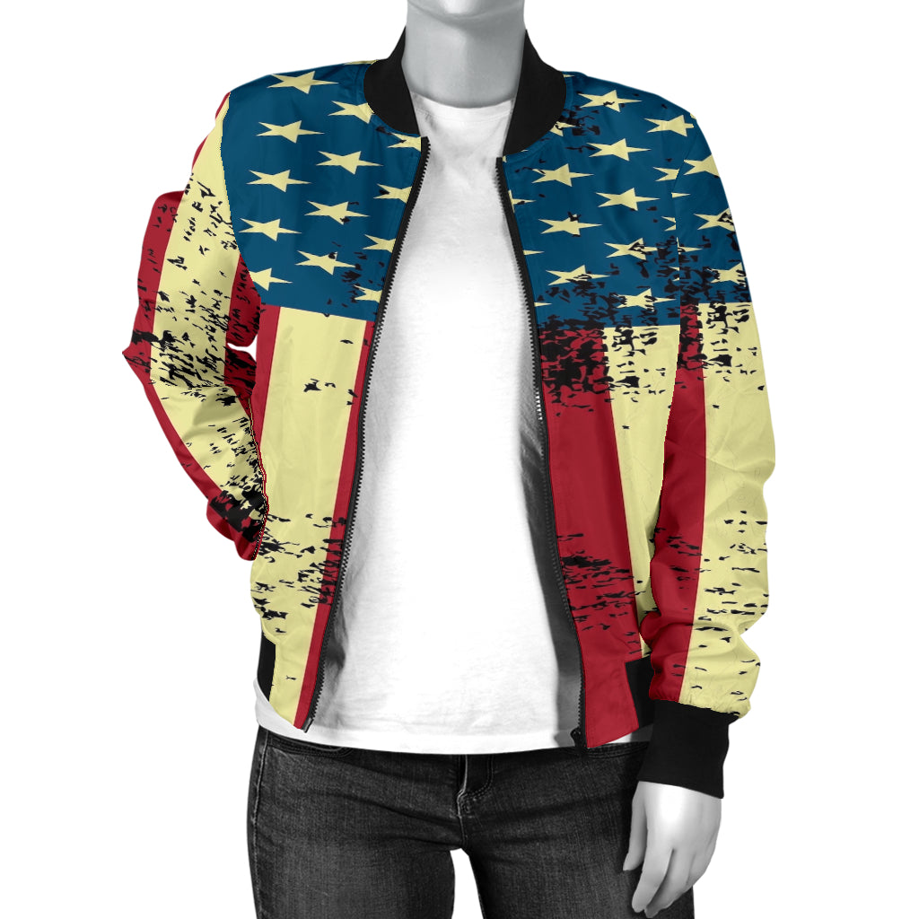NP American Flag Women's Bomber Jacket