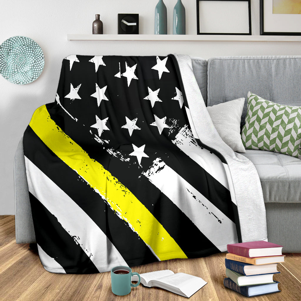Thin Yellow Line Blanket