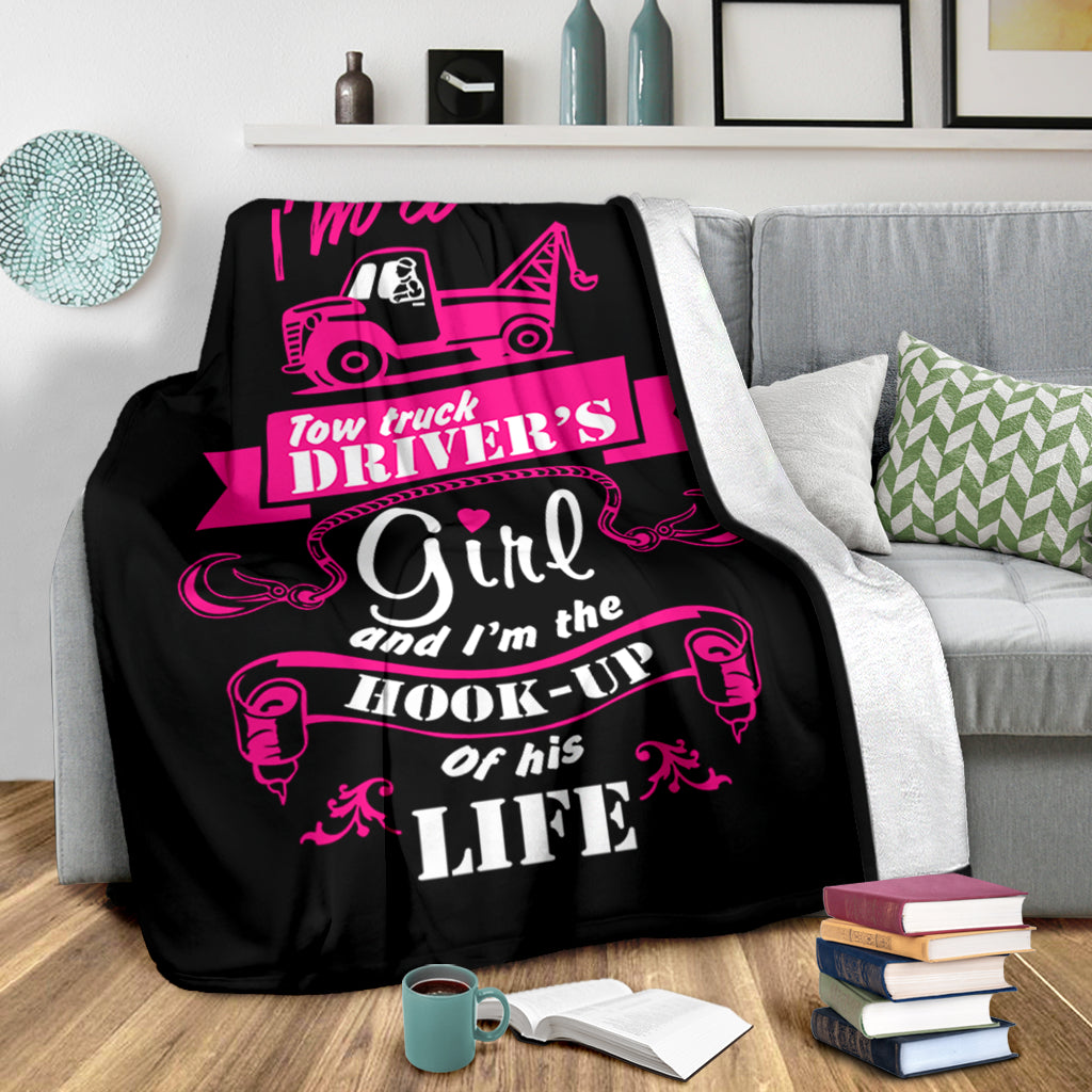 Tow Truck Driver's Girl Blanket