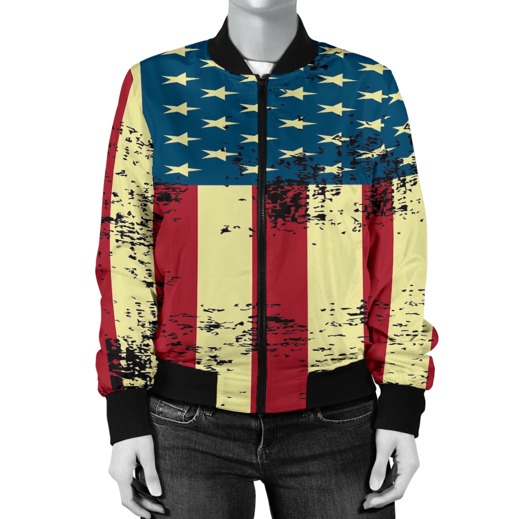 NP American Flag Women's Bomber Jacket