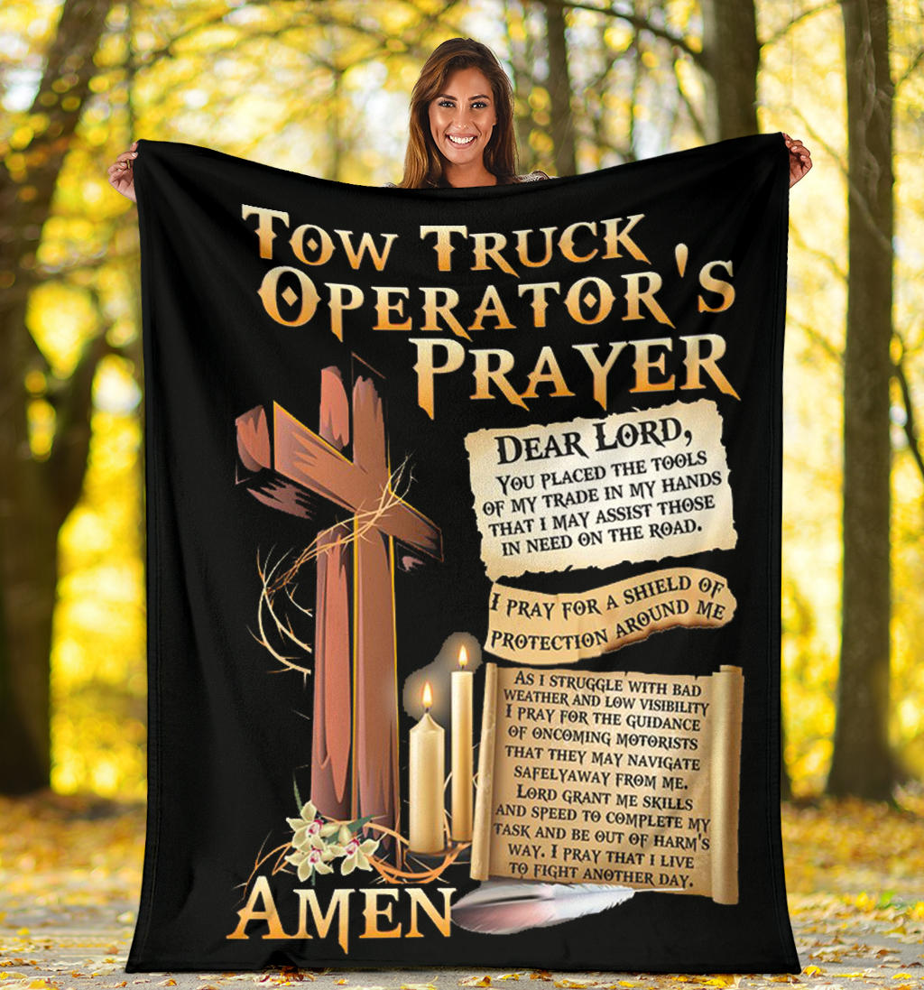 Proud Tow Truck Operator's Prayer Blanket