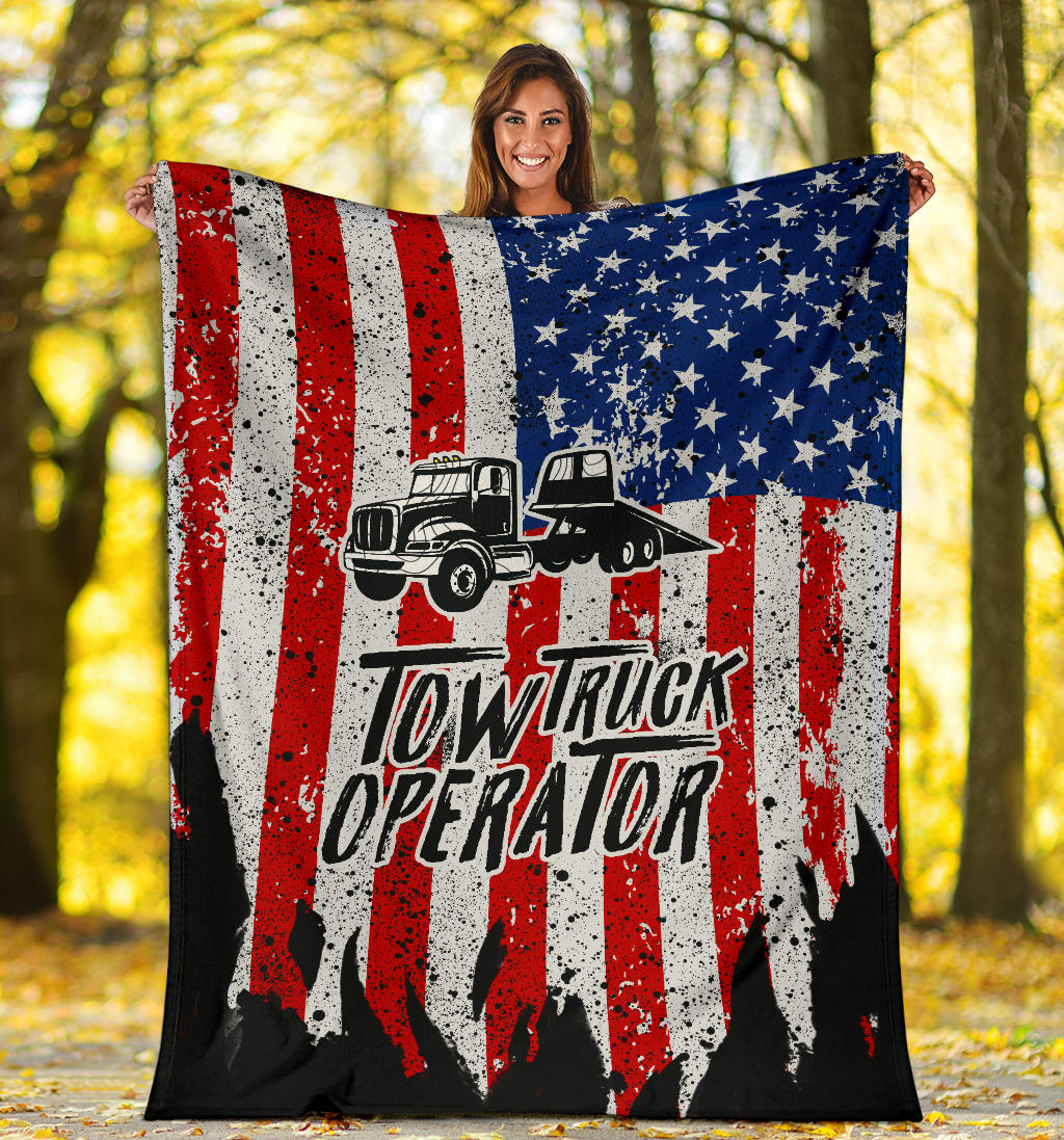 Proud Tow Truck Operator Blanket - Flatbed Version