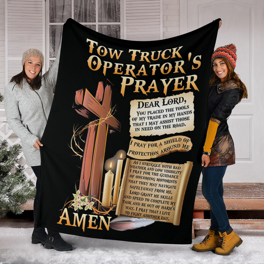 Proud Tow Truck Operator's Prayer Blanket
