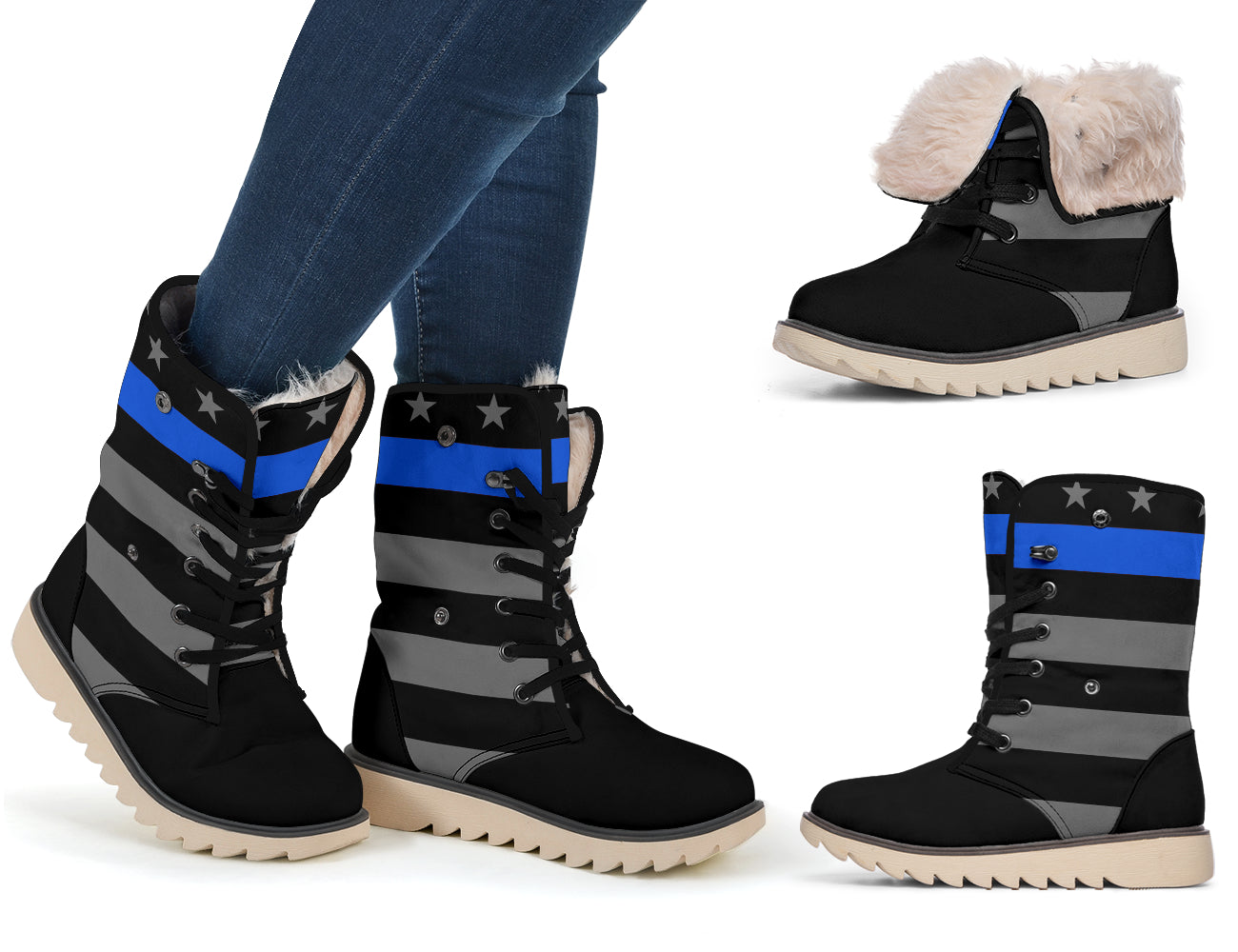 Thin Blue Line Polar Boots