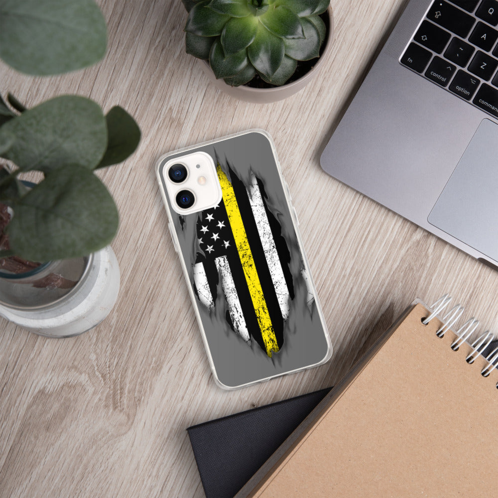 Thin Yellow Line iPhone Case