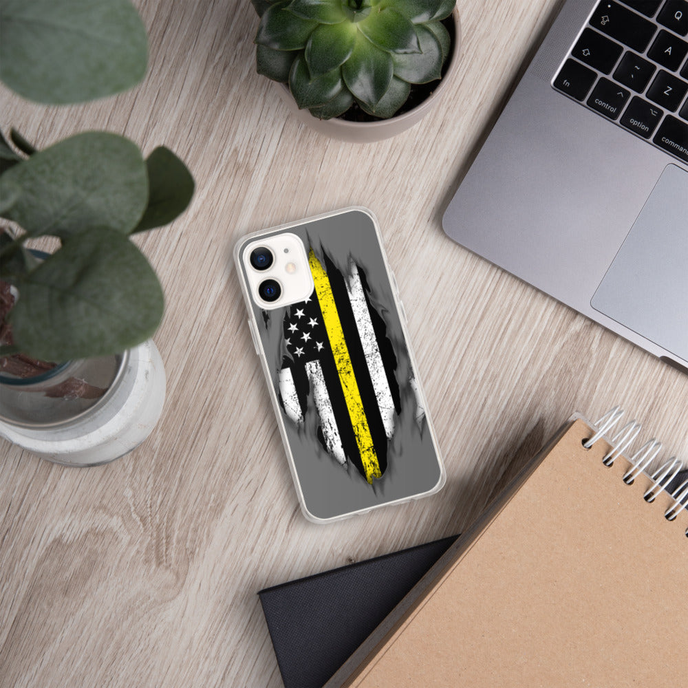 Thin Yellow Line iPhone Case