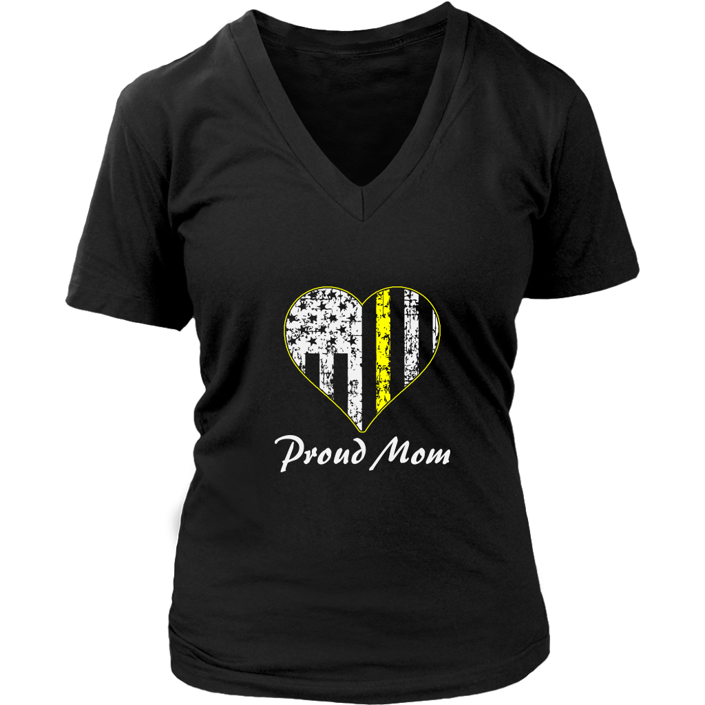 Proud Dispatcher Mom Thin Yellow Line Shirt