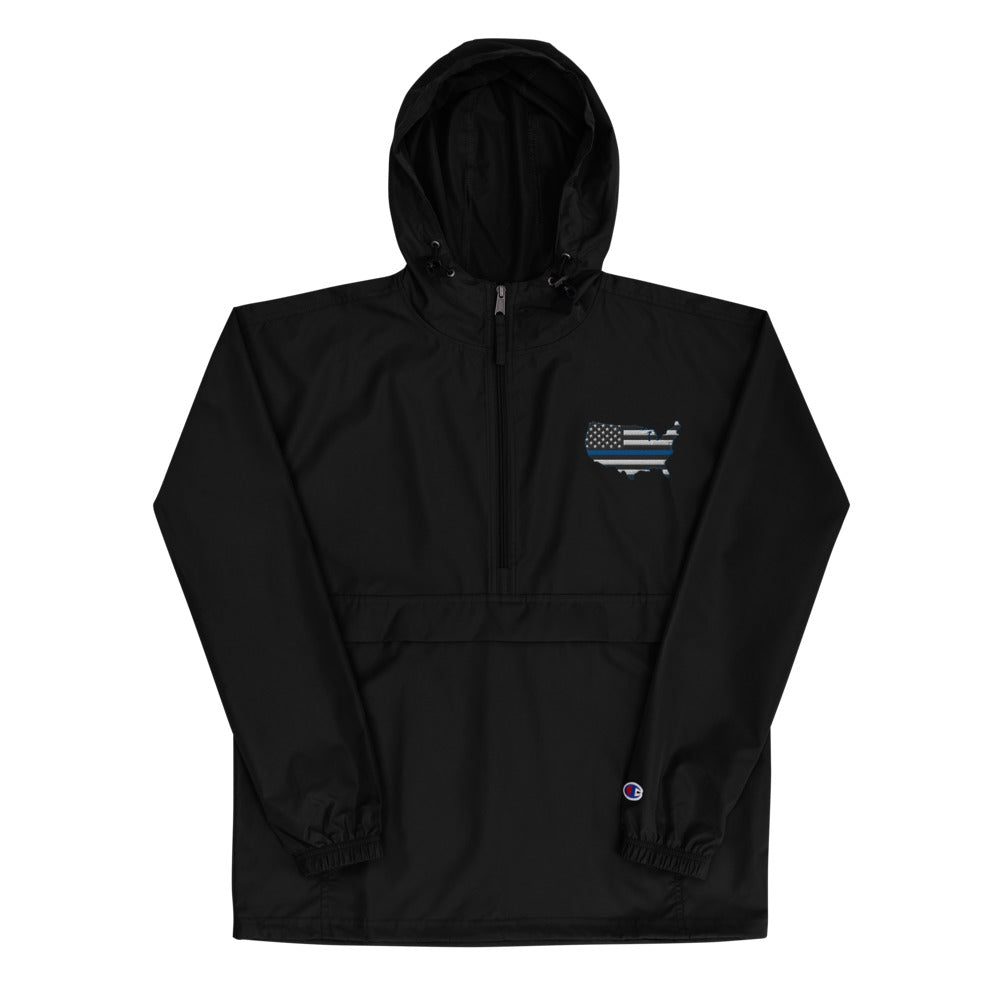 Thin Blue Line Embroidered Jacket