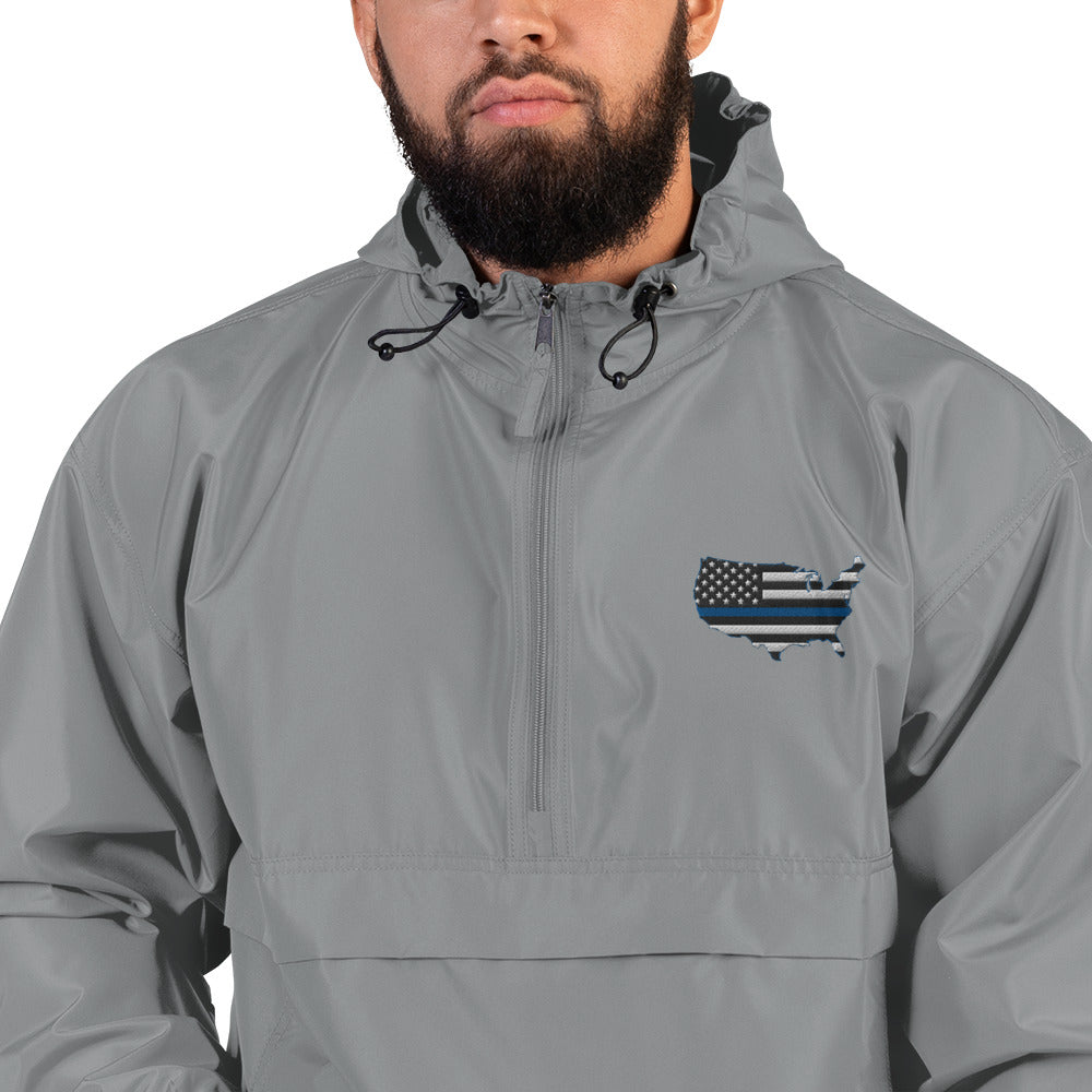 Thin Blue Line Embroidered Jacket