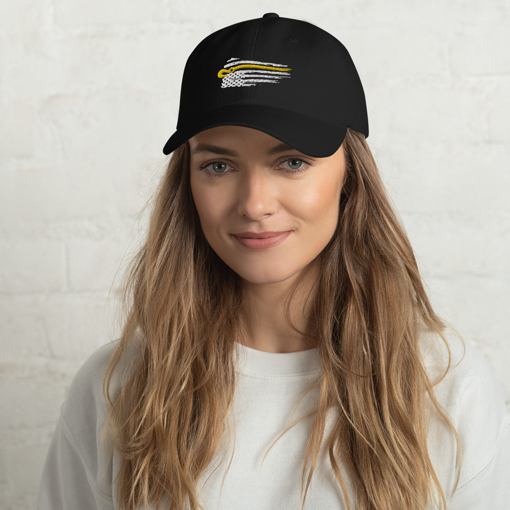 Flexfit Hat with Distressed J-Hook Flag