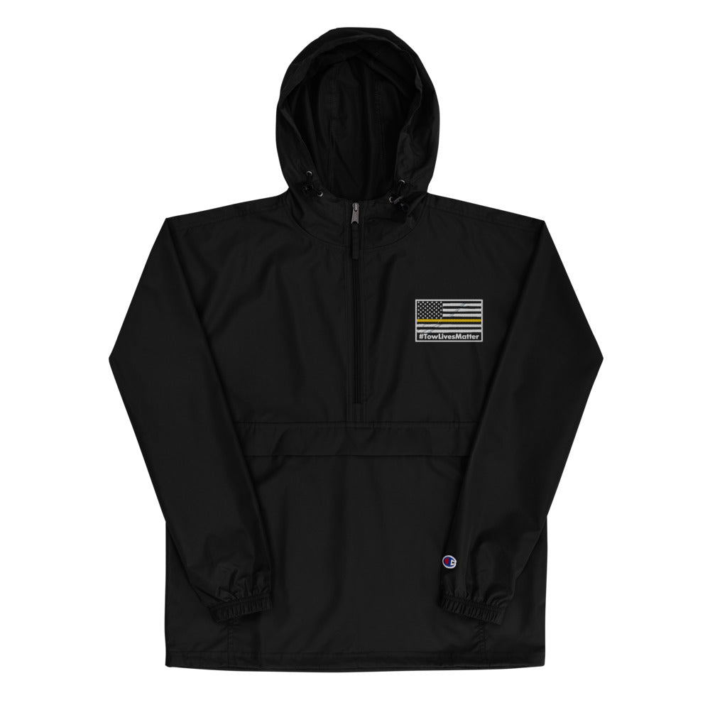 #Towlivesmatter Embroidered Champion Packable Jacket