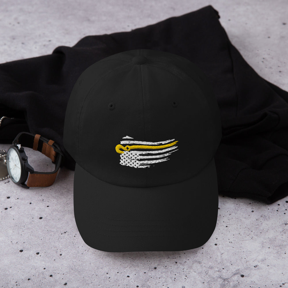 Flexfit Hat with Distressed J-Hook Flag