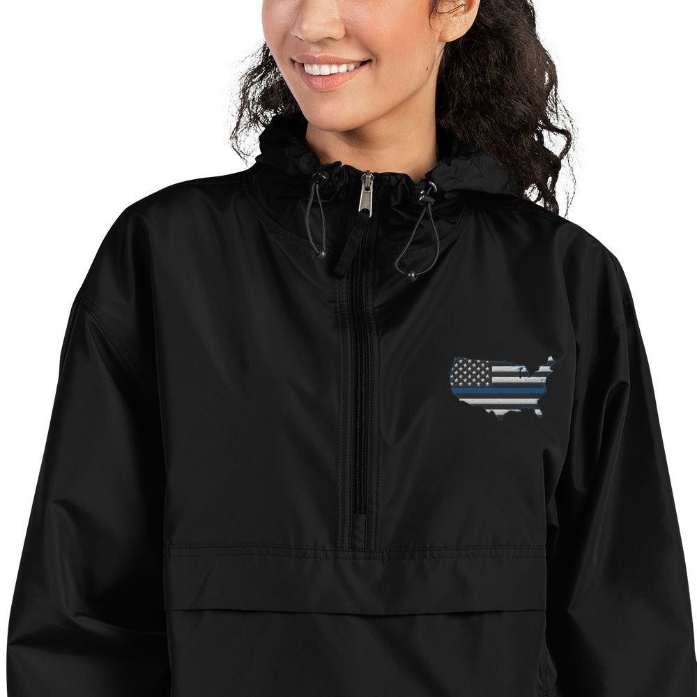 Thin Blue Line Embroidered Jacket