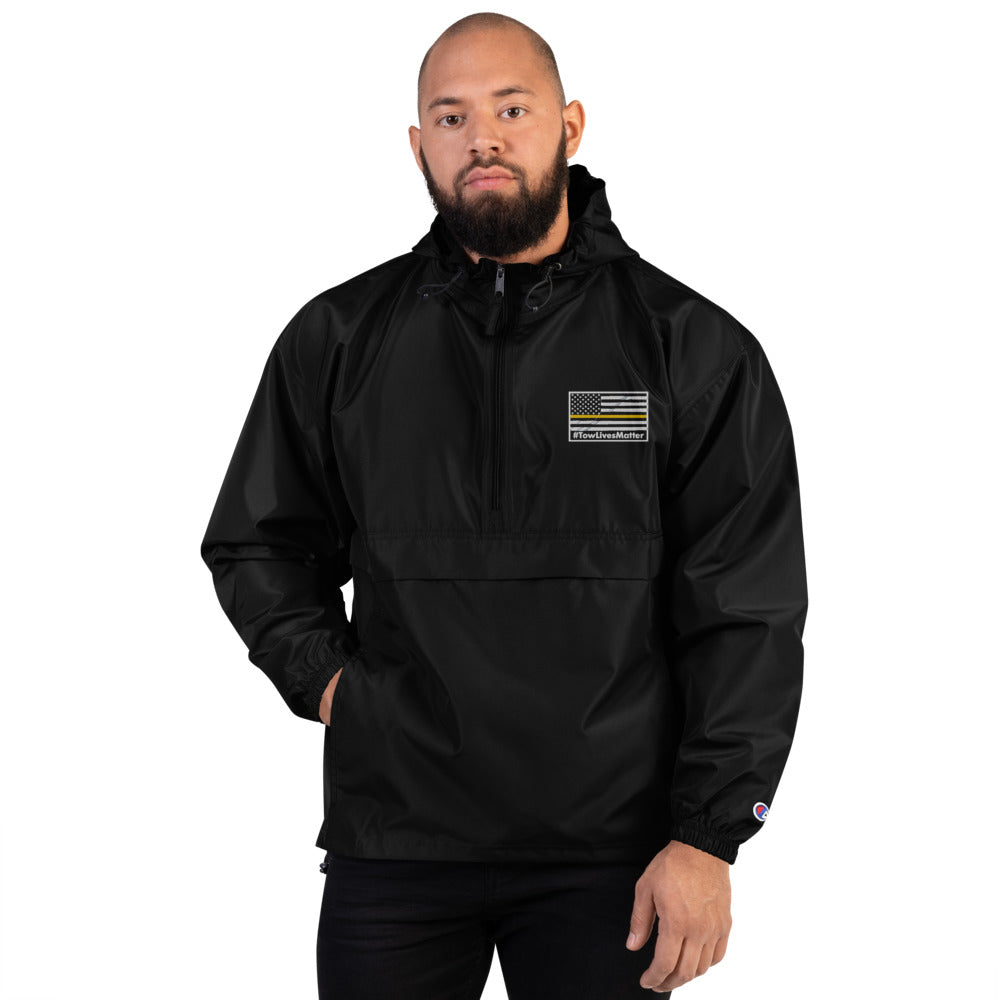 #Towlivesmatter Embroidered Champion Packable Jacket