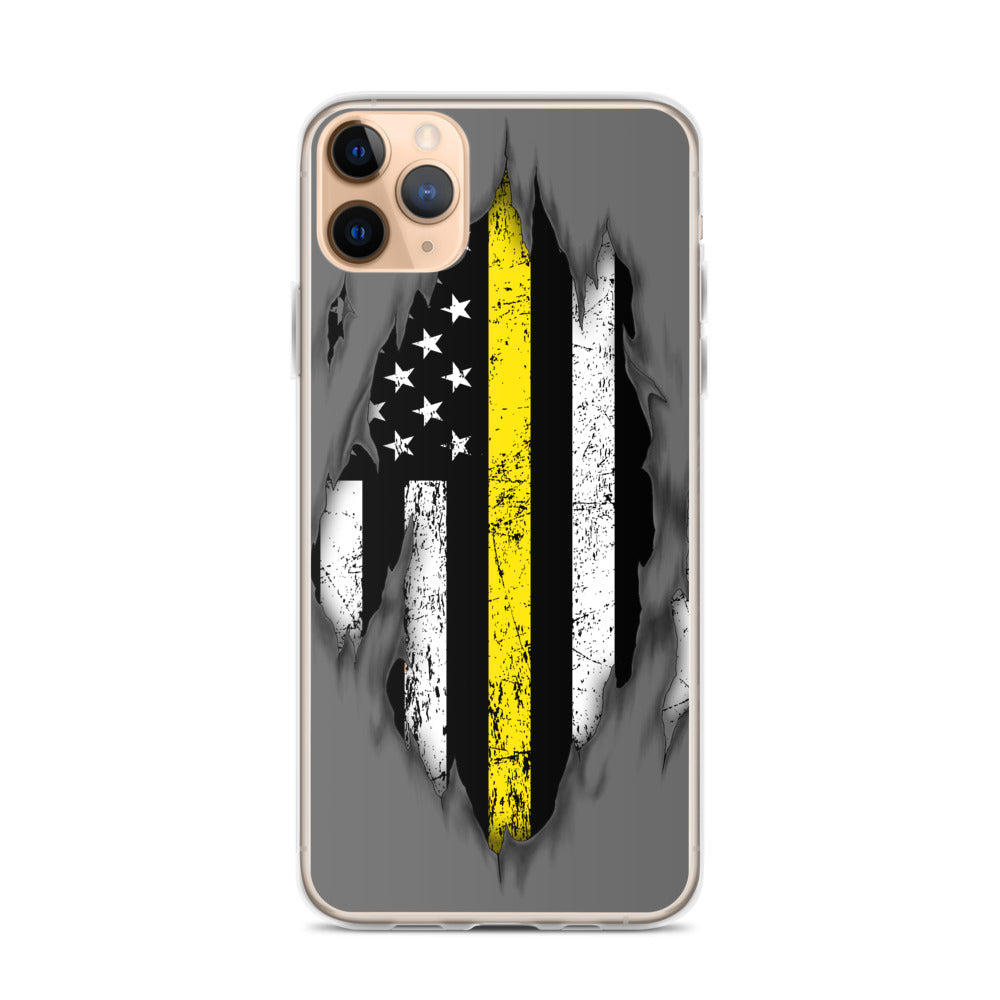 Thin Yellow Line iPhone Case