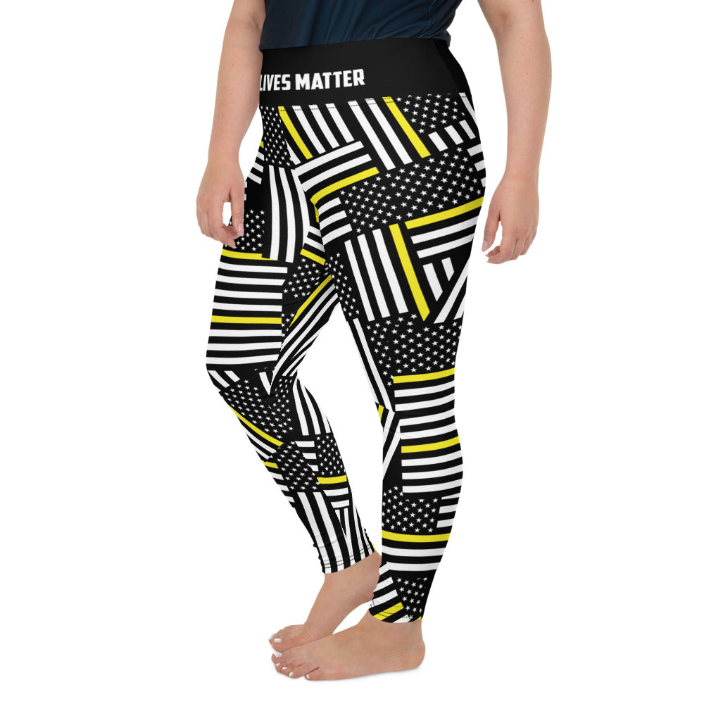 Thin Yellow line Size Leggings