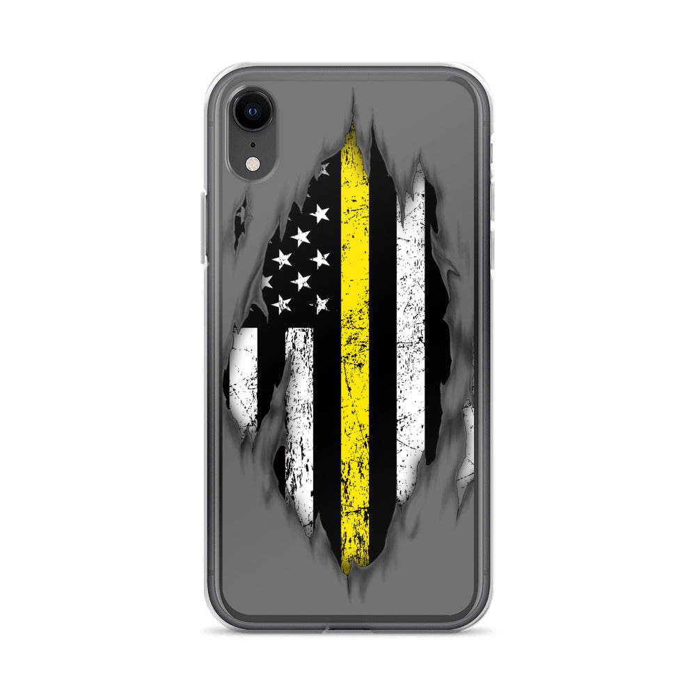 Thin Yellow Line iPhone Case