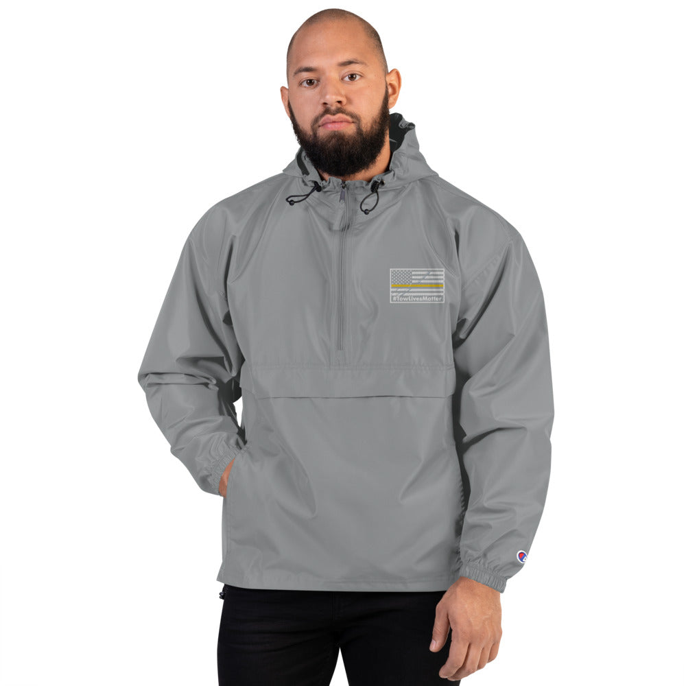 #Towlivesmatter Embroidered Champion Packable Jacket