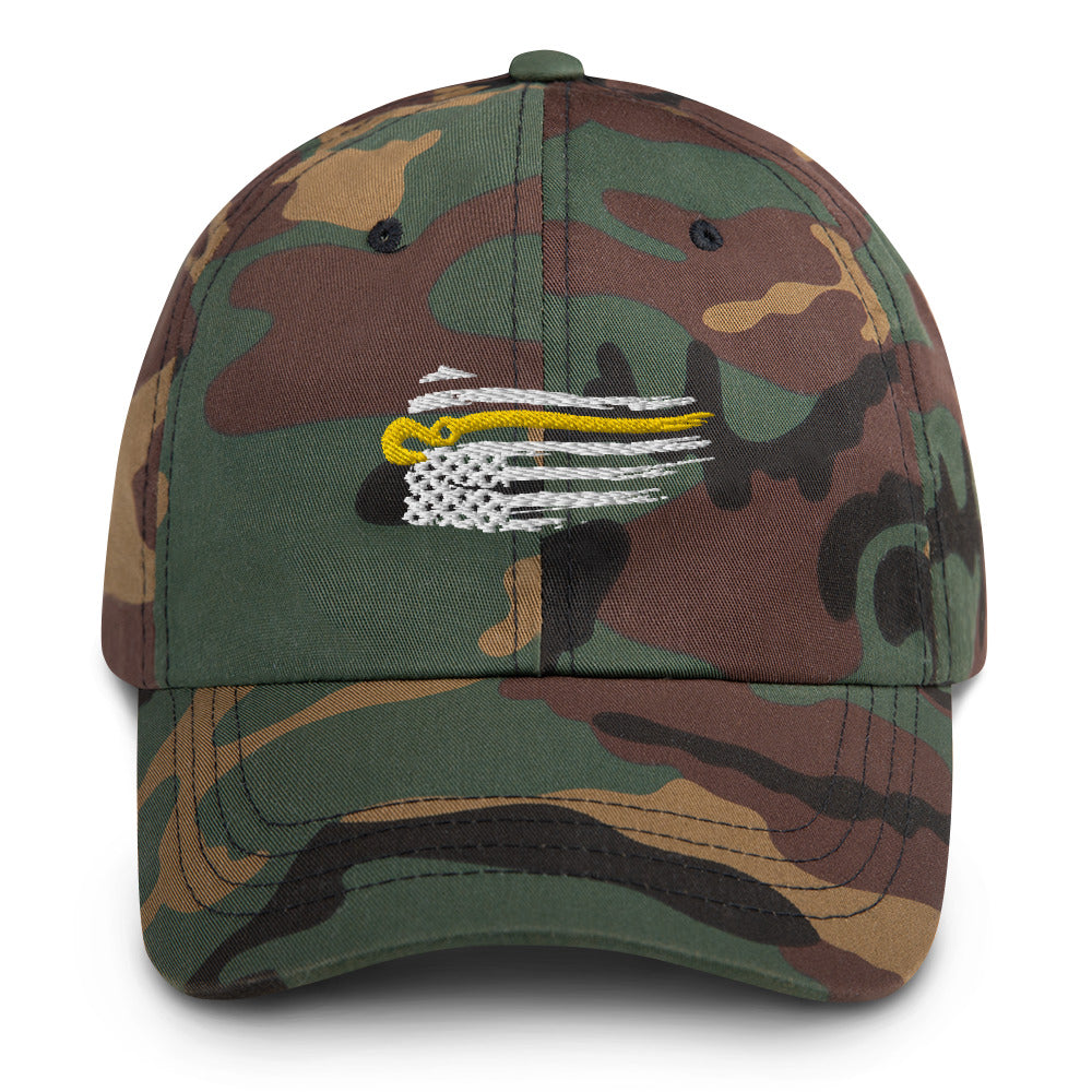 Flexfit Hat with Distressed J-Hook Flag