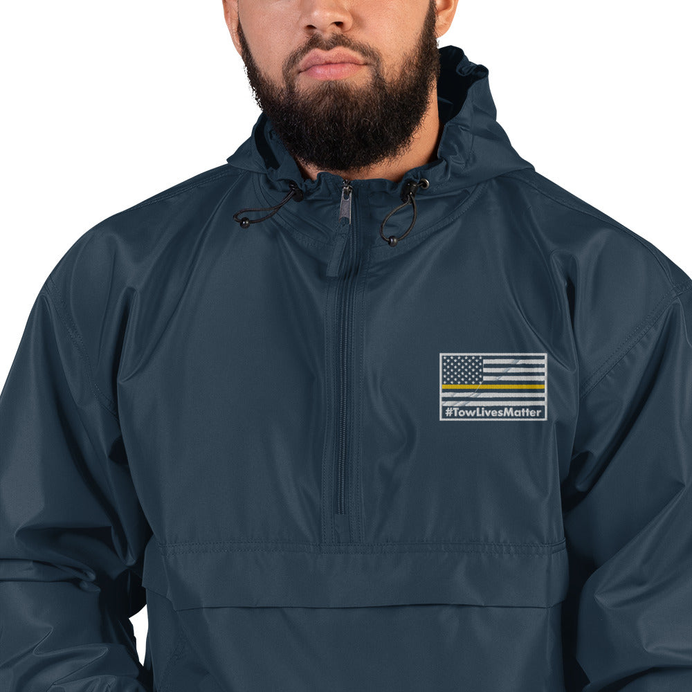 #Towlivesmatter Embroidered Champion Packable Jacket