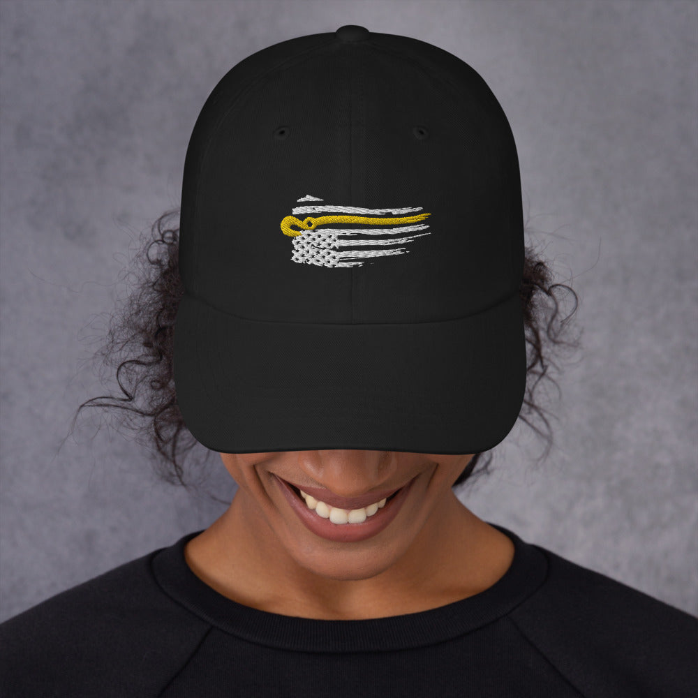 Flexfit Hat with Distressed J-Hook Flag