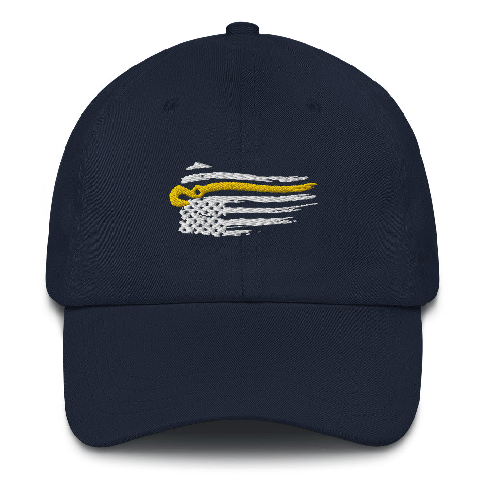 Flexfit Hat with Distressed J-Hook Flag