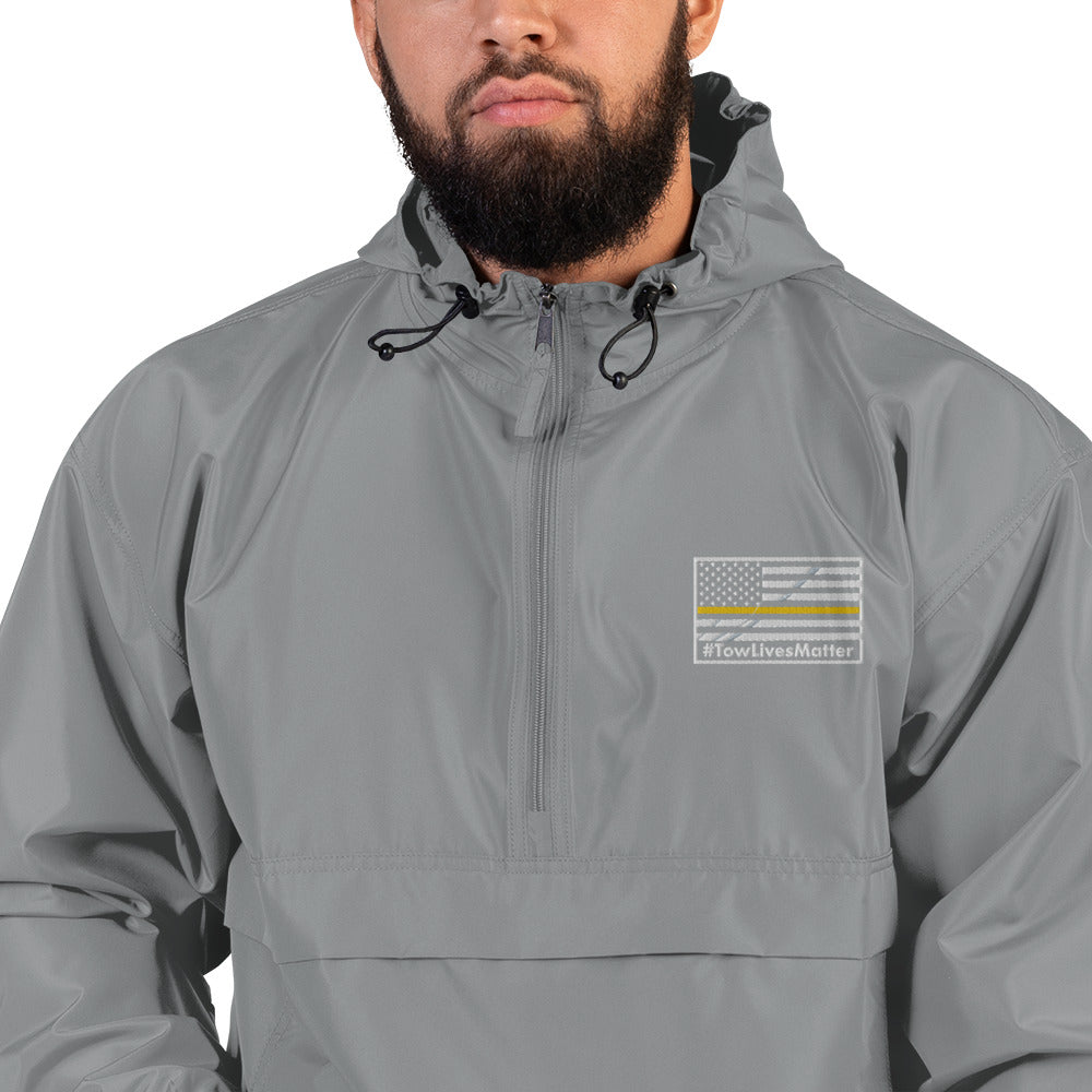 #Towlivesmatter Embroidered Champion Packable Jacket