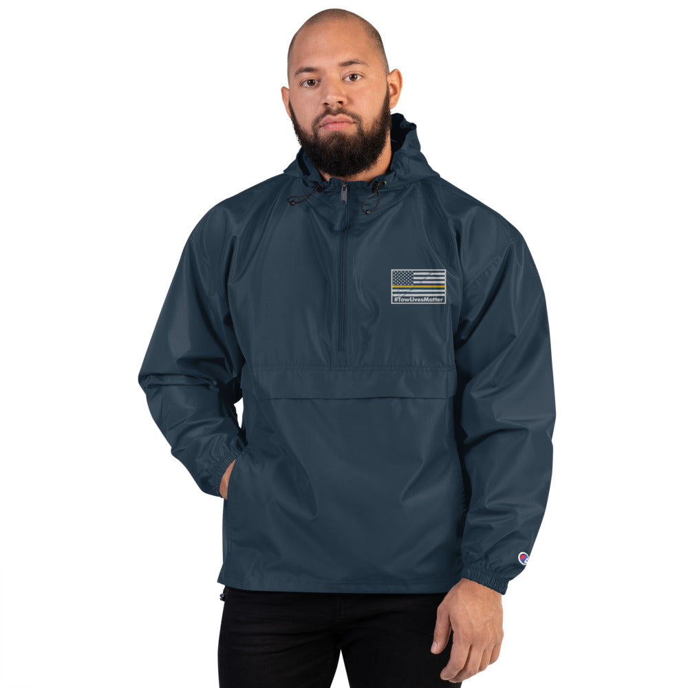 #Towlivesmatter Embroidered Champion Packable Jacket
